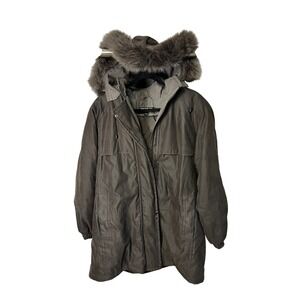 Bromley Sport Womens Winter Parka Jacket Fur Hood Gray Snorkel Coat
